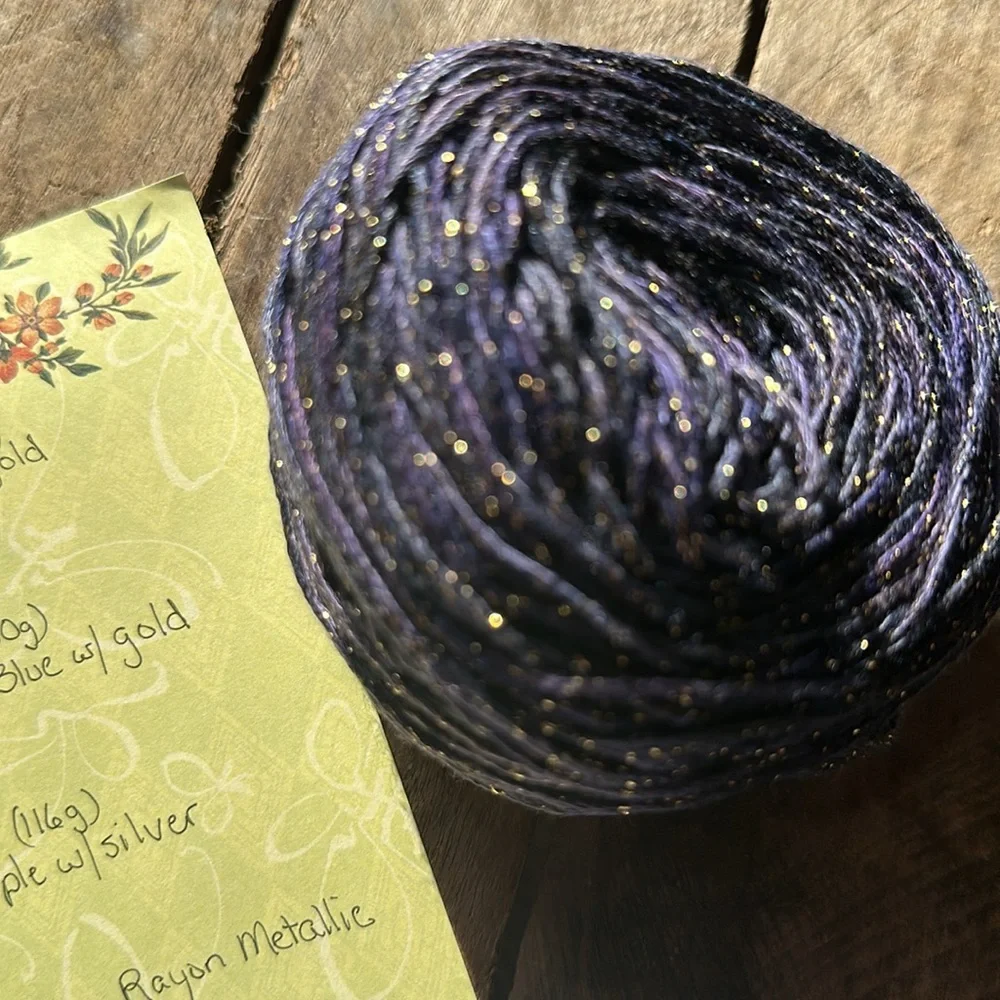 Luxury Blue Heron Rayon Metallic yarn - Picture 3 of 7